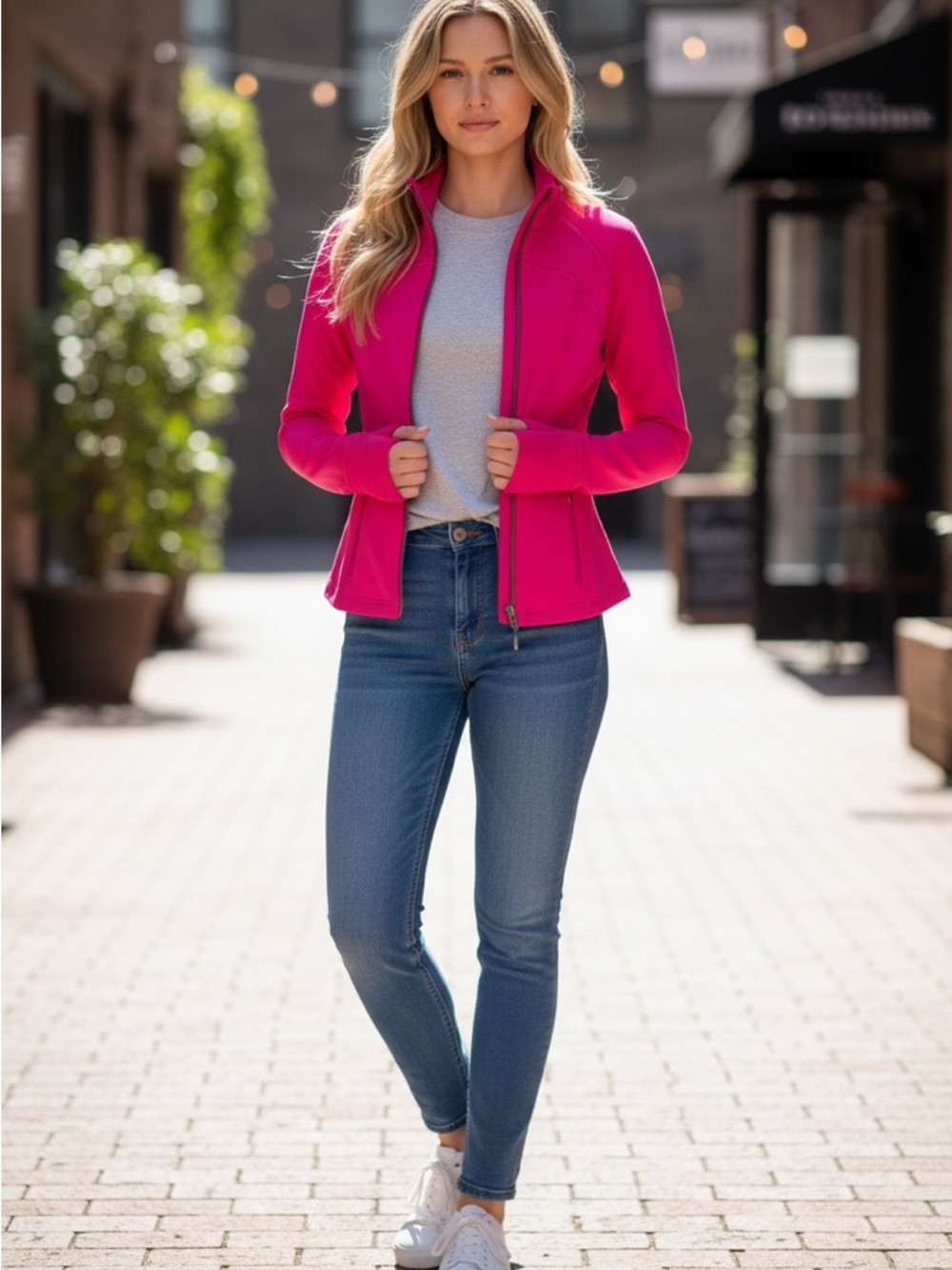 Lululemon zise 4Women’s Magenta Full-Zip Active Jacket